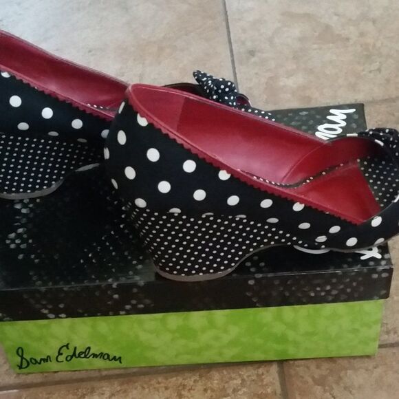 Sam Edelman INDIGO peep-toe wedges - Picture 3 of 3